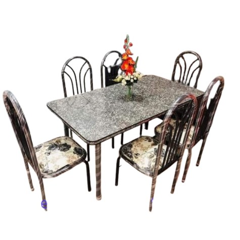 JUEGO DE COMEDOR RESPALDITO DE 6 SILLAS.